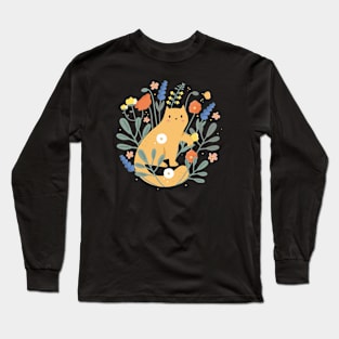 Red cat in the garden Long Sleeve T-Shirt